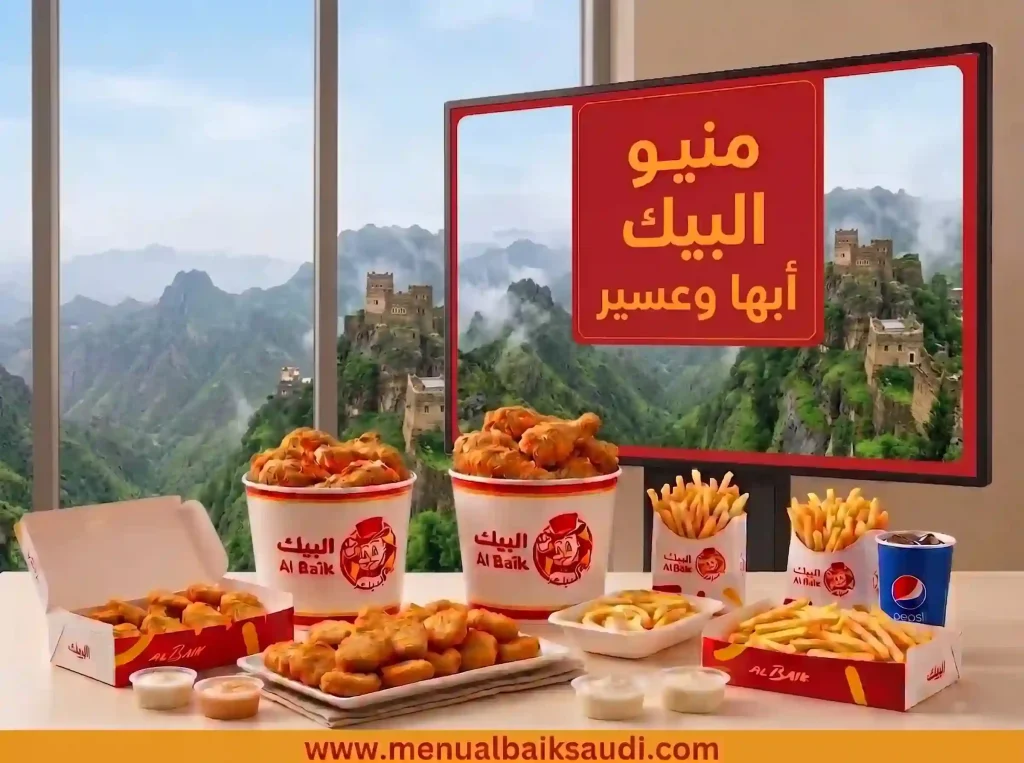منيو البيك أبها وعسير