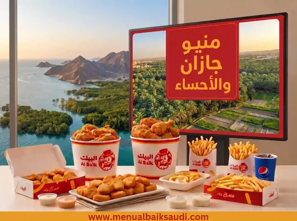 منيو البيك جازان والأحساء